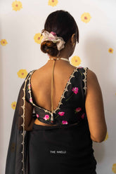 Nadia Black Raani Silk Blouse